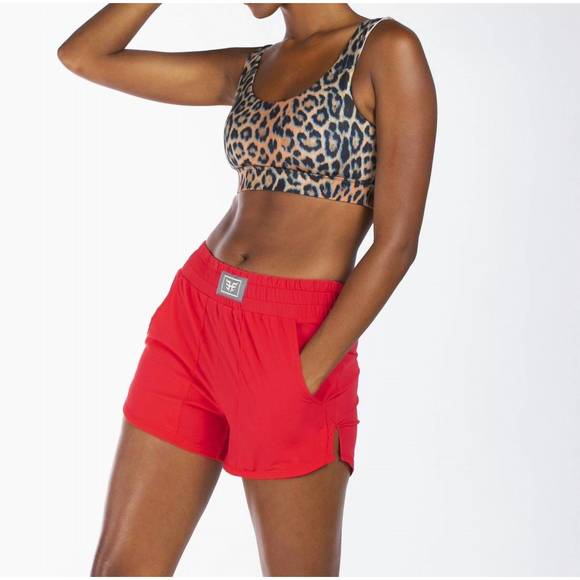 NEW HEROINE SPORT utility shorts in heroine red - Picture 1 of 3